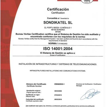 Sondikatel certificación